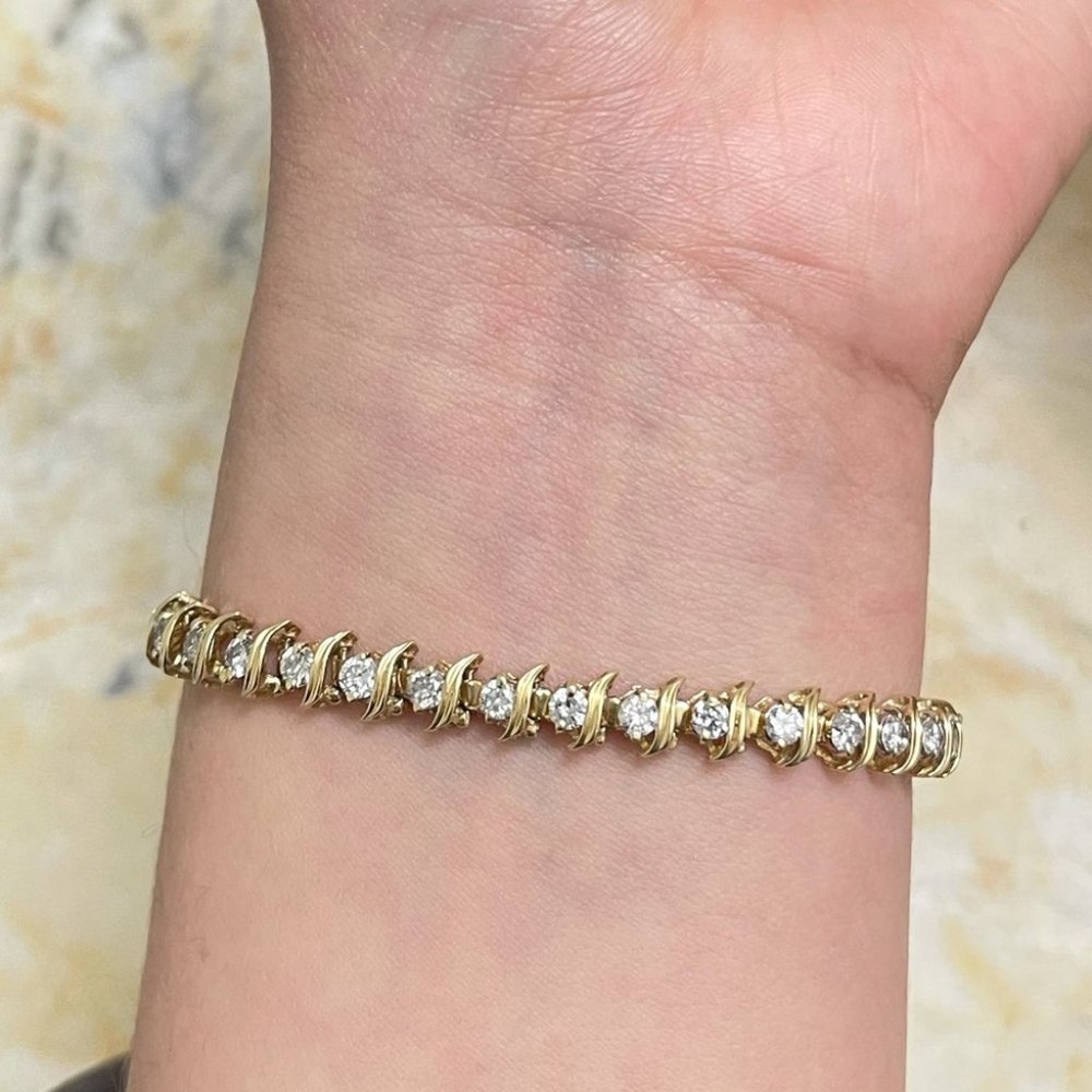 14k S - link Diamond bracelet